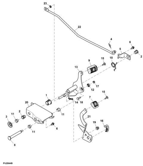 John Deere X Forward And Reverse Pedal Linkage Lawn Turfcare