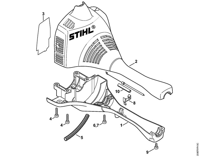 Stihl FS55 engine housing