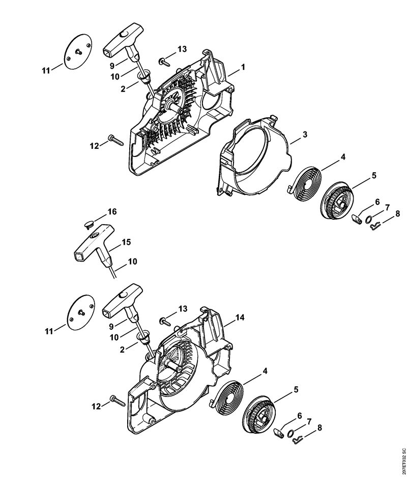 Stihl MS170 Rewind Starter