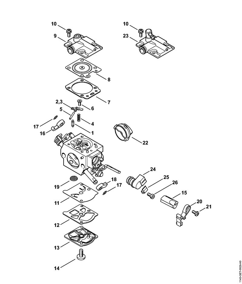 Stihl MS241C-M - Carburetor