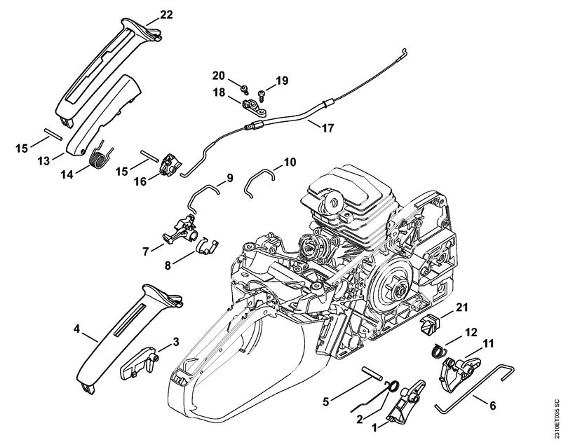 Stihl MS231 - Throttle Control