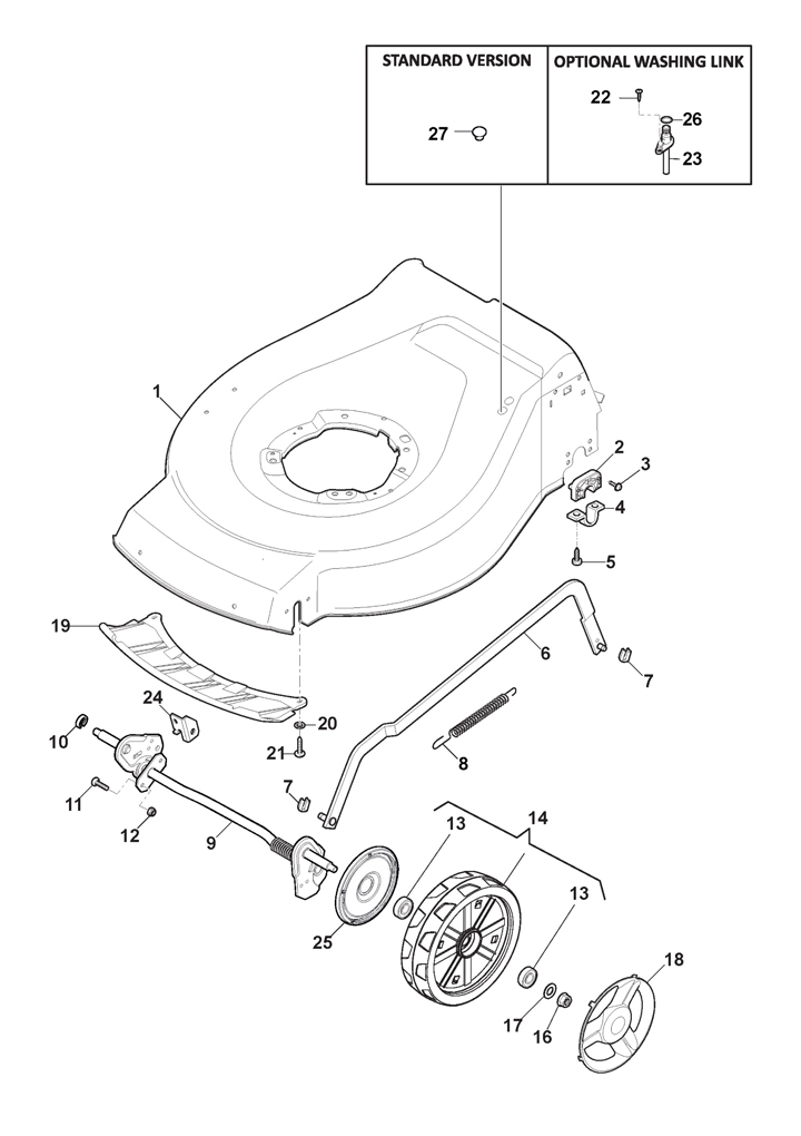 Mountfield S421R PD Height Adjuster