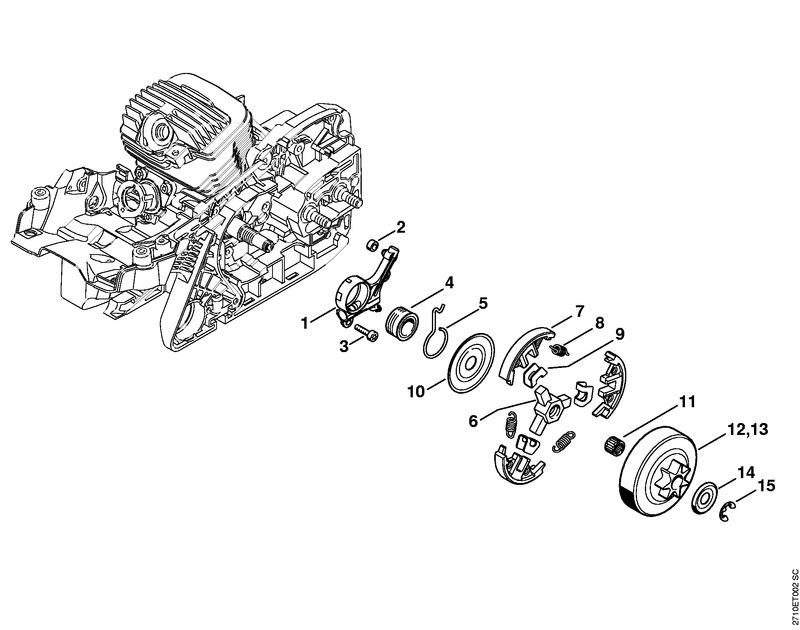 Stihl MS291 oil pump