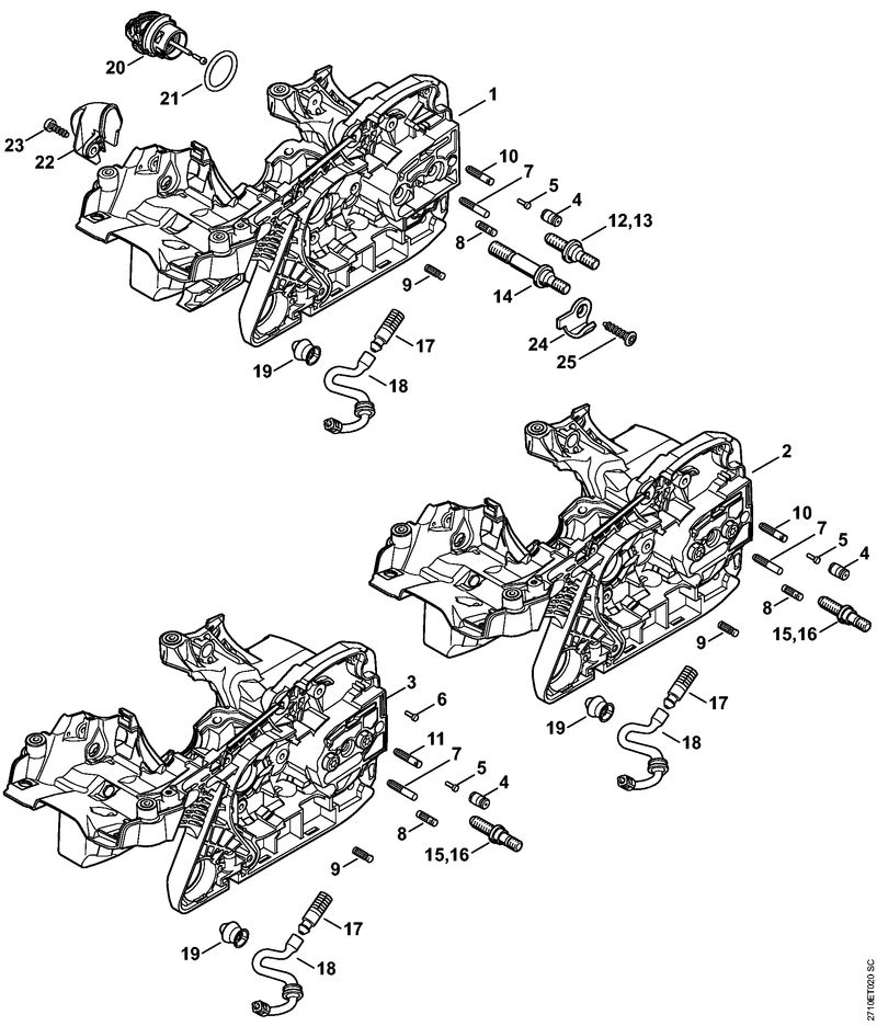 Stihl MS291 motor housing