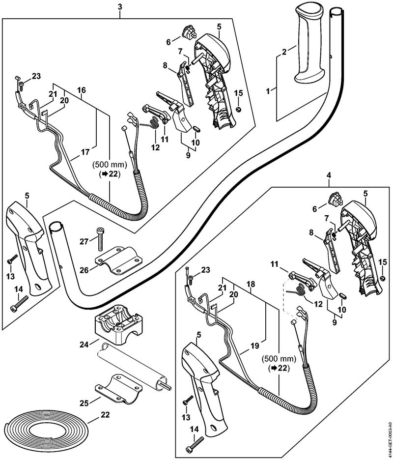 Stihl FS70CE – Bike Handle | Lawn & turfcare machinery parts