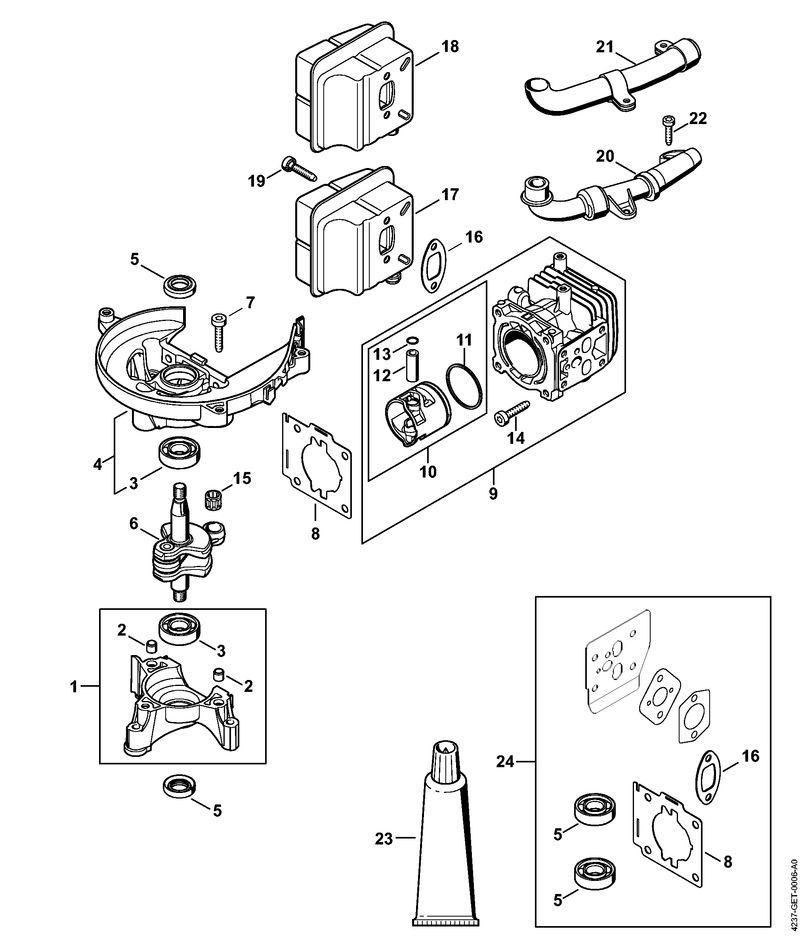 Stihl HS82T - Crankcase