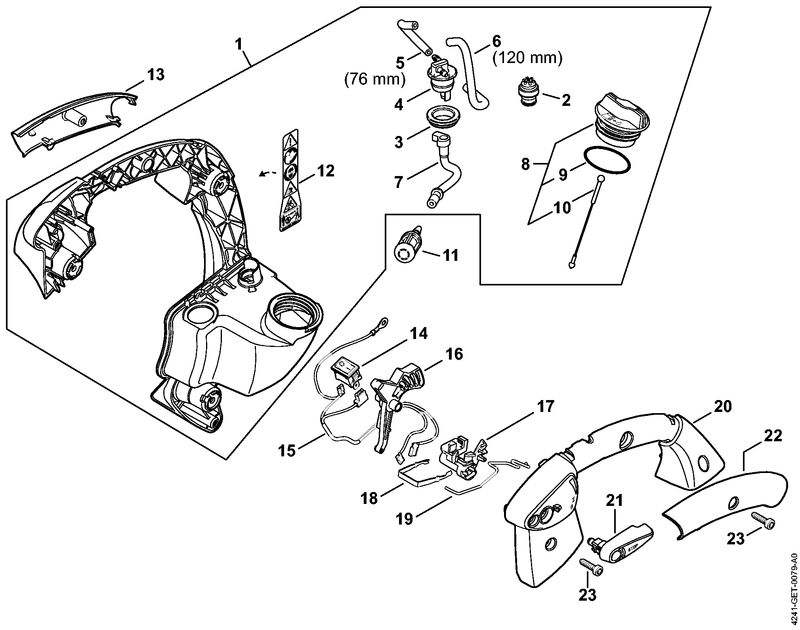 Stihl BG86 C-E - Handle Frame