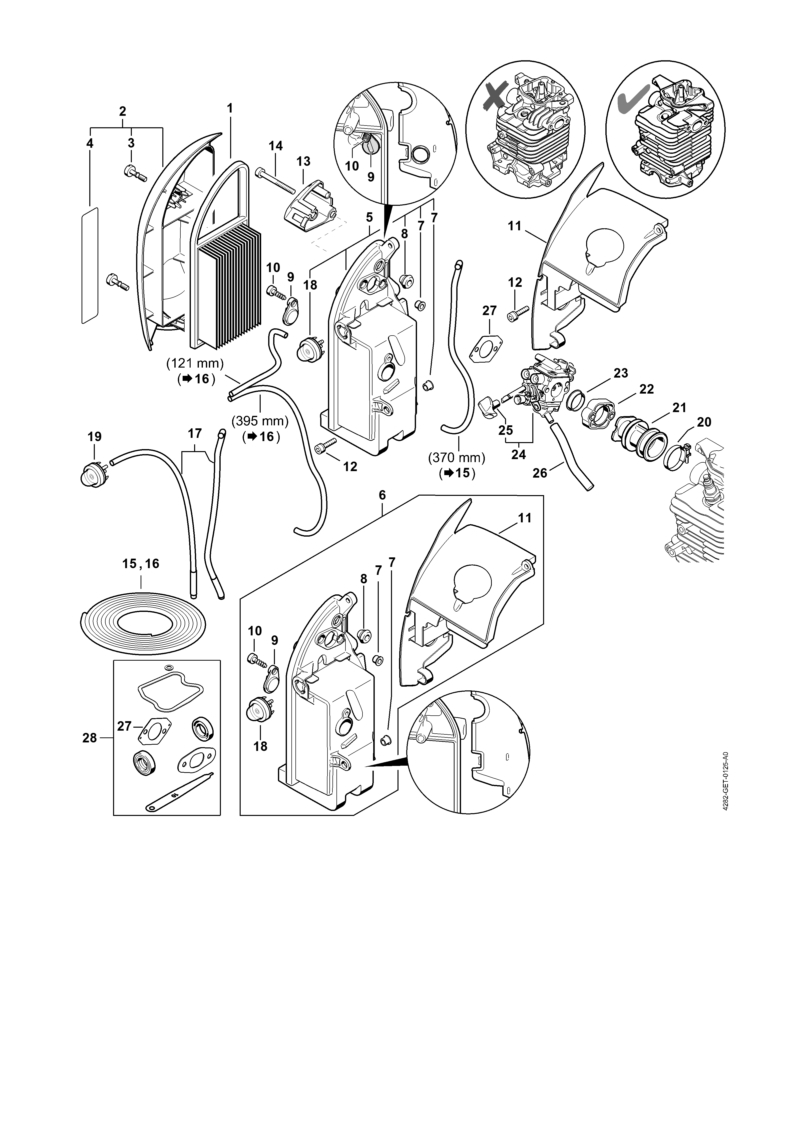 Stihl BR600 - Air Filter, Manifold 2