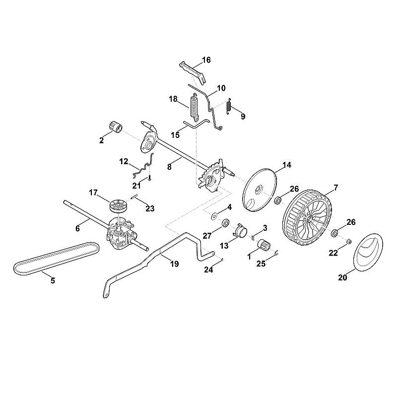 Stihl RM443.0T - Rear Axle, Height Adjustment