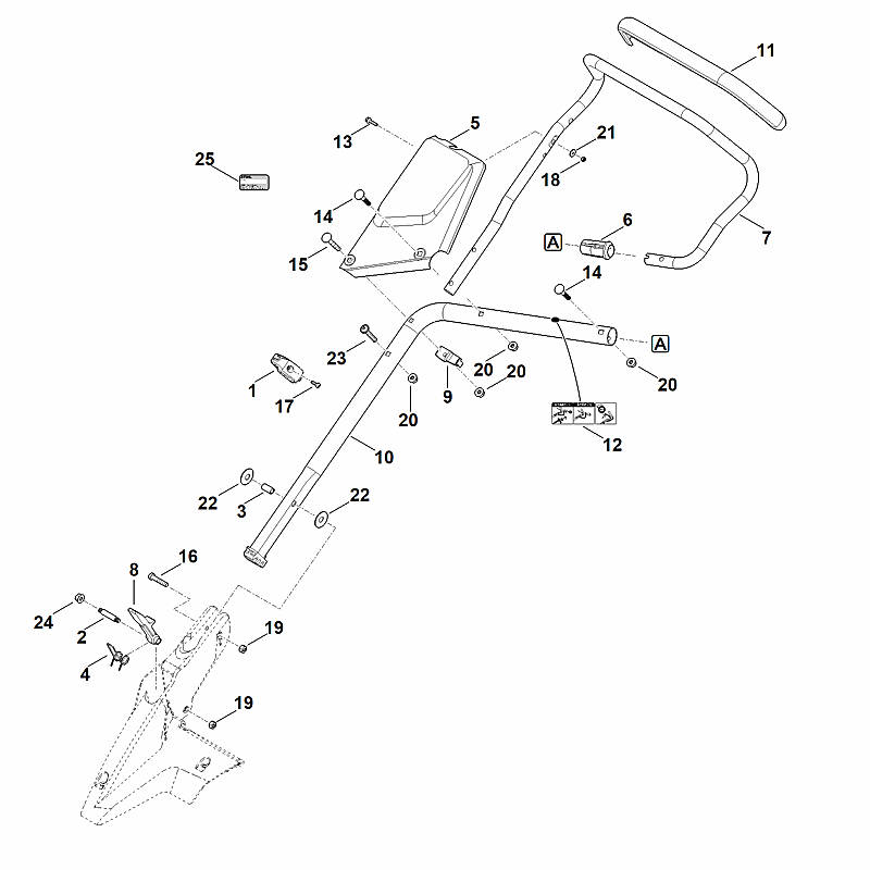 Stihl RM650T - Handle Lower