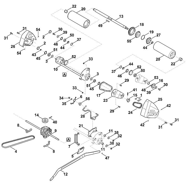 Stihl RM655.0RS - Shaft, Gear Box