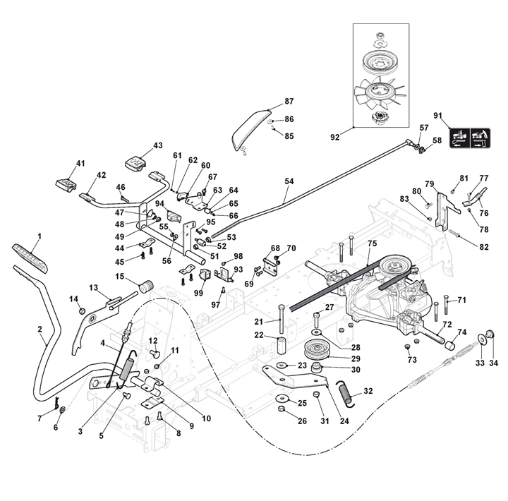 Stiga Combi 1066HQ - Hydrostatic Transmission