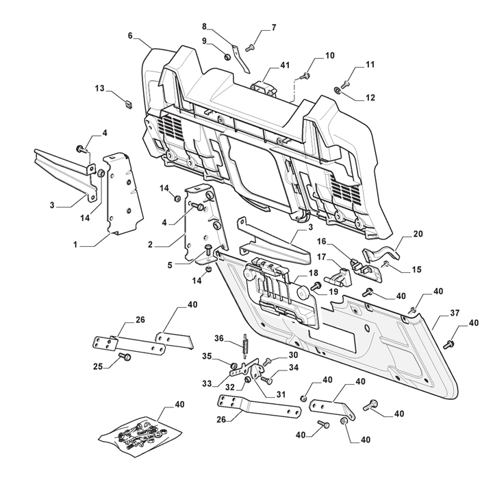 Stiga Estate 2084 (2021) - Frame, Rear Plate