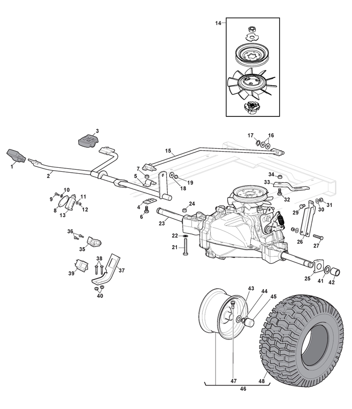 Stiga Tornado 3108HW 2T200381/ST1 - Transmission