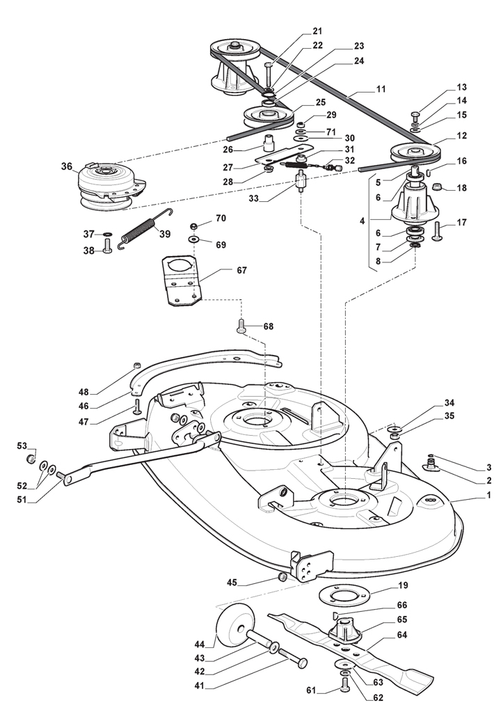 Stiga Tornado 3108HW 2T200381/ST1 - Cutting Plate, Electromagnetic Clutch