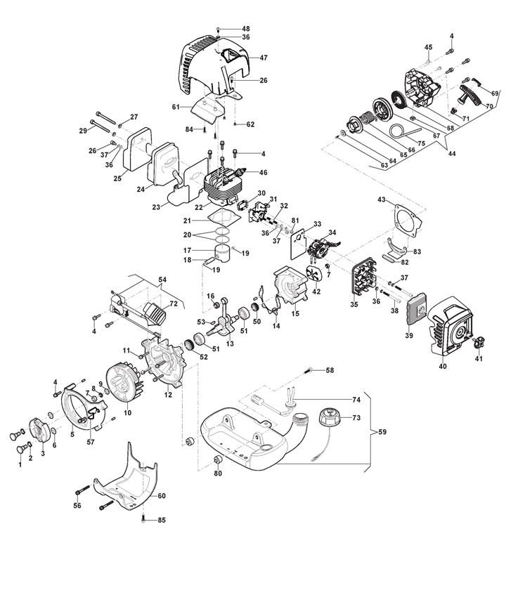 Stiga SBC252D 287421002/17 - Engine