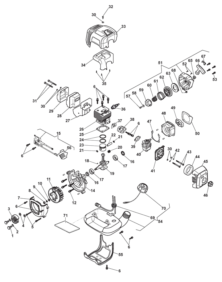 Stiga SBC226J 287120102/ST1 - Engine