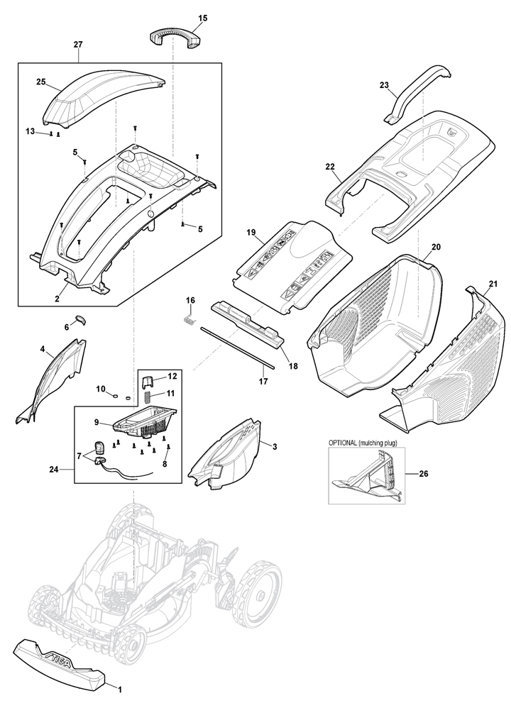 Stiga SLM544AE 294424068/ST1 -Body Work