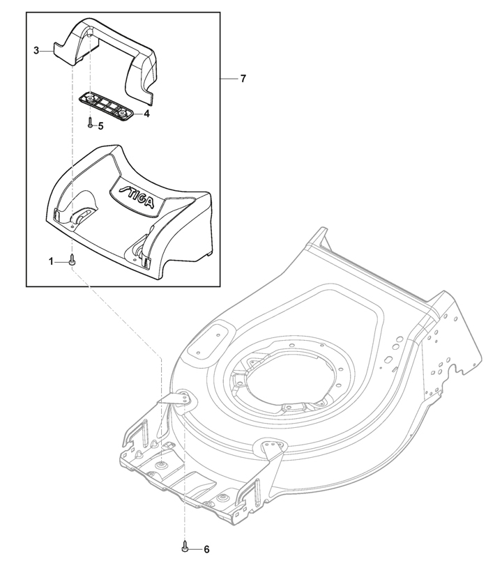 Stiga Combi 43SQDAE 2L0433908/ST1 - Mask