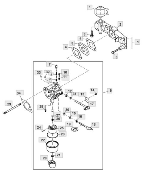 John Deere X350 – Deck Lift 42a 