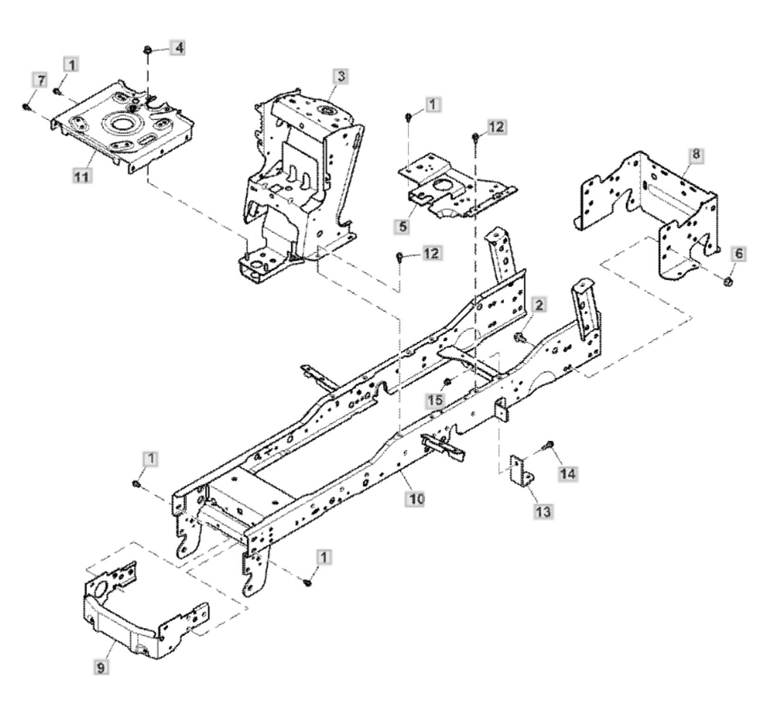 John Deere X350 - Frame