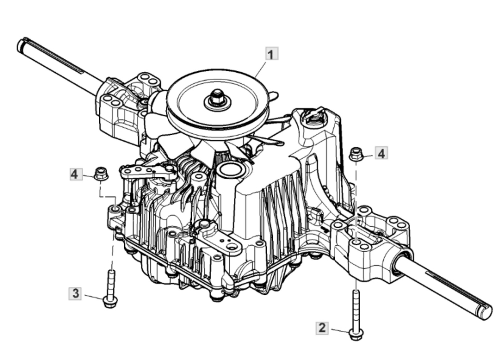 John Deere X350 - Transmission