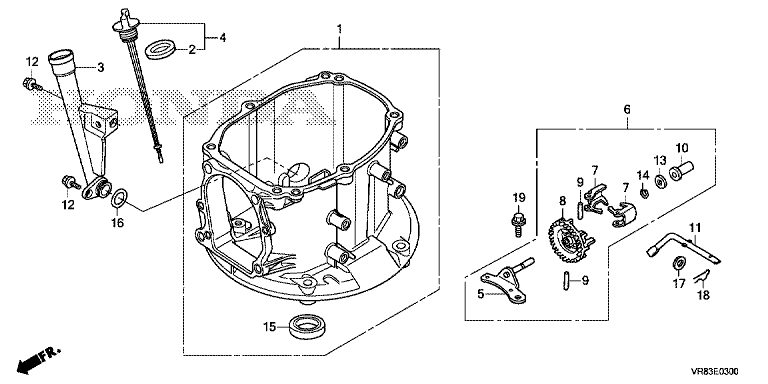 Honda HRN536C1VYEA - Crankcase