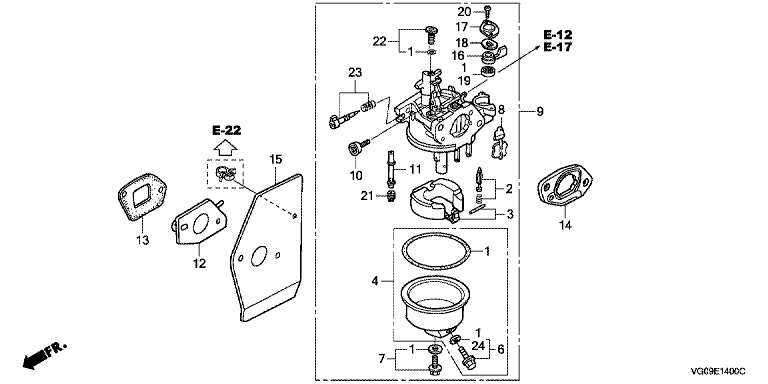 Honda HRH536K4QXEH - Carburetor