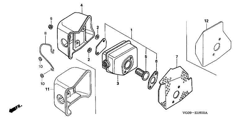 Honda HRH536K4QXEH - Muffler