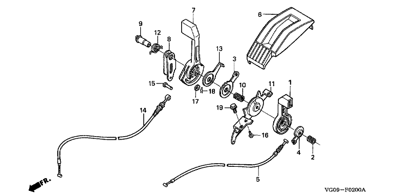 Honda HRH536K4HXEH - Throttle Lever