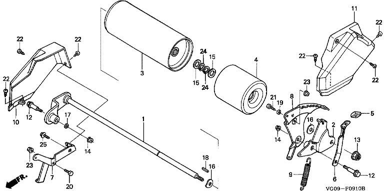 Honda HRH536K4QXEH - Rear Roller