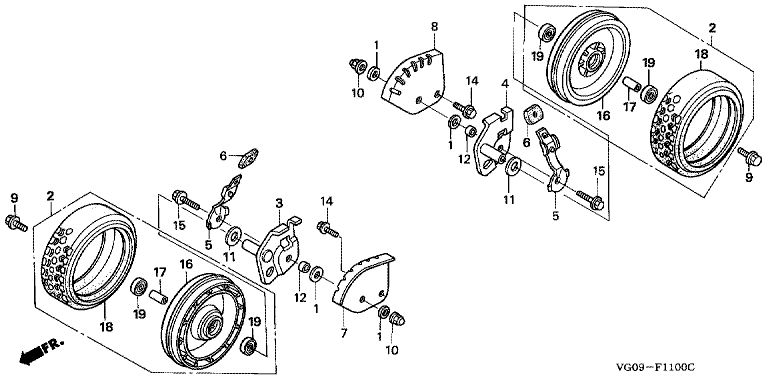 Honda HRH536K4HXEH - Front Wheels