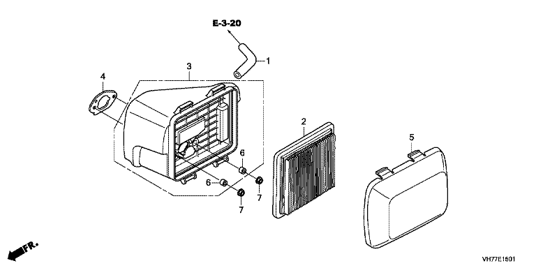 Honda HRX537C6HZEA - Air Cleaner