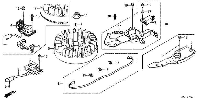 Honda HRX537C6HZEA - Flywheel, Ignition Coil