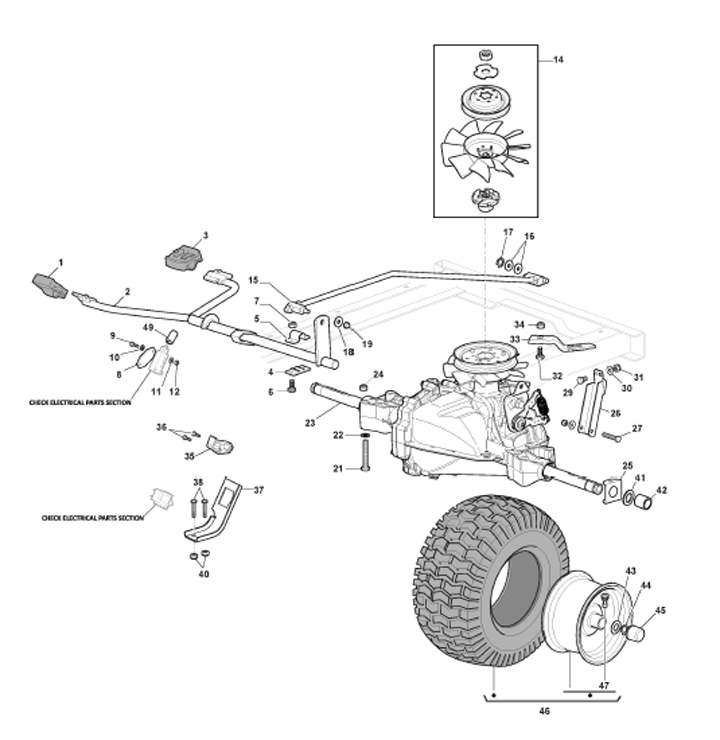 Mountfield MTF84H 2T2105403CAS - Transmission