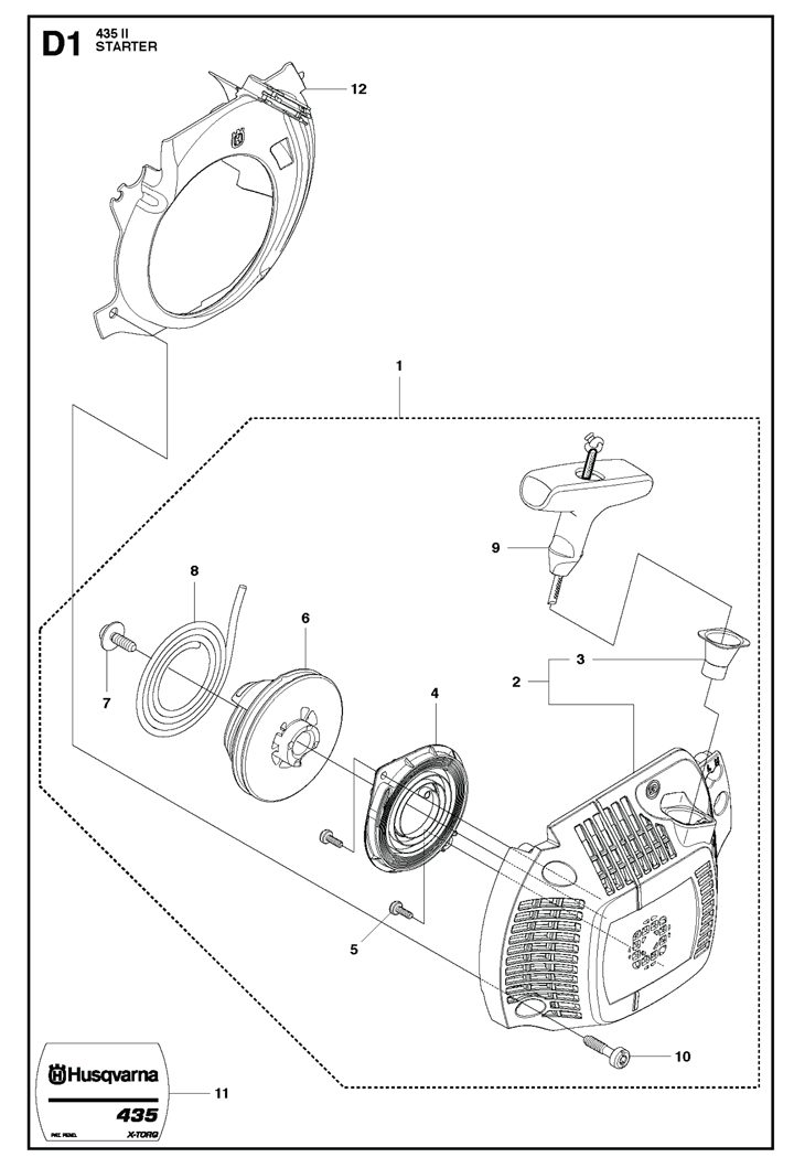 Husqvarna 435II - Starter