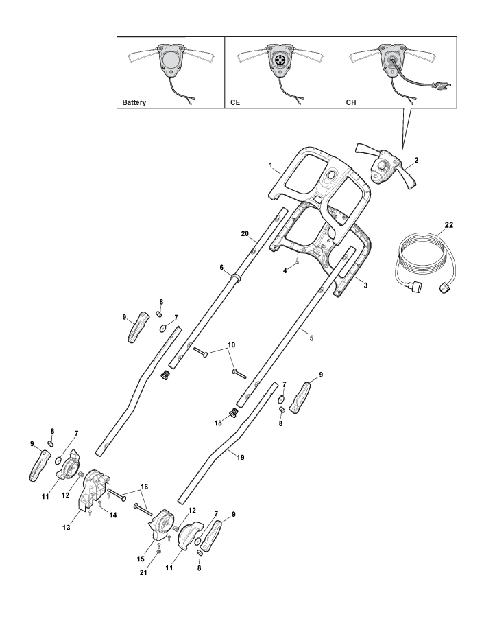 Mountfield Princess 42 29920063M21 - Handle